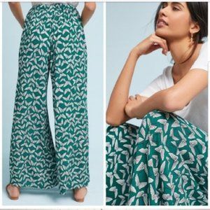 Anthropologie Maeve Butterfly Wide Leg Pant - L